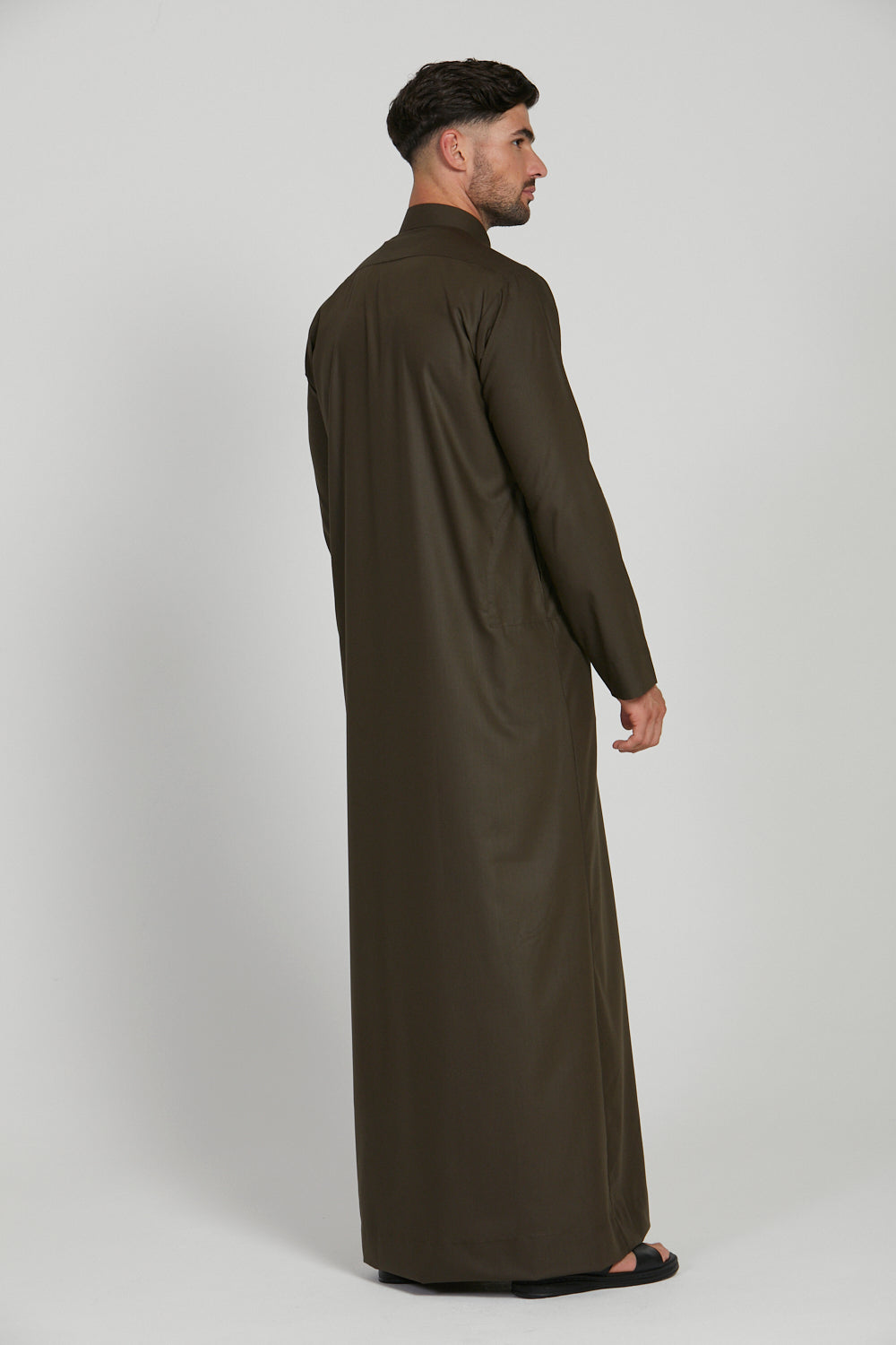 Premium Kuwaiti Thobe - Olive Night