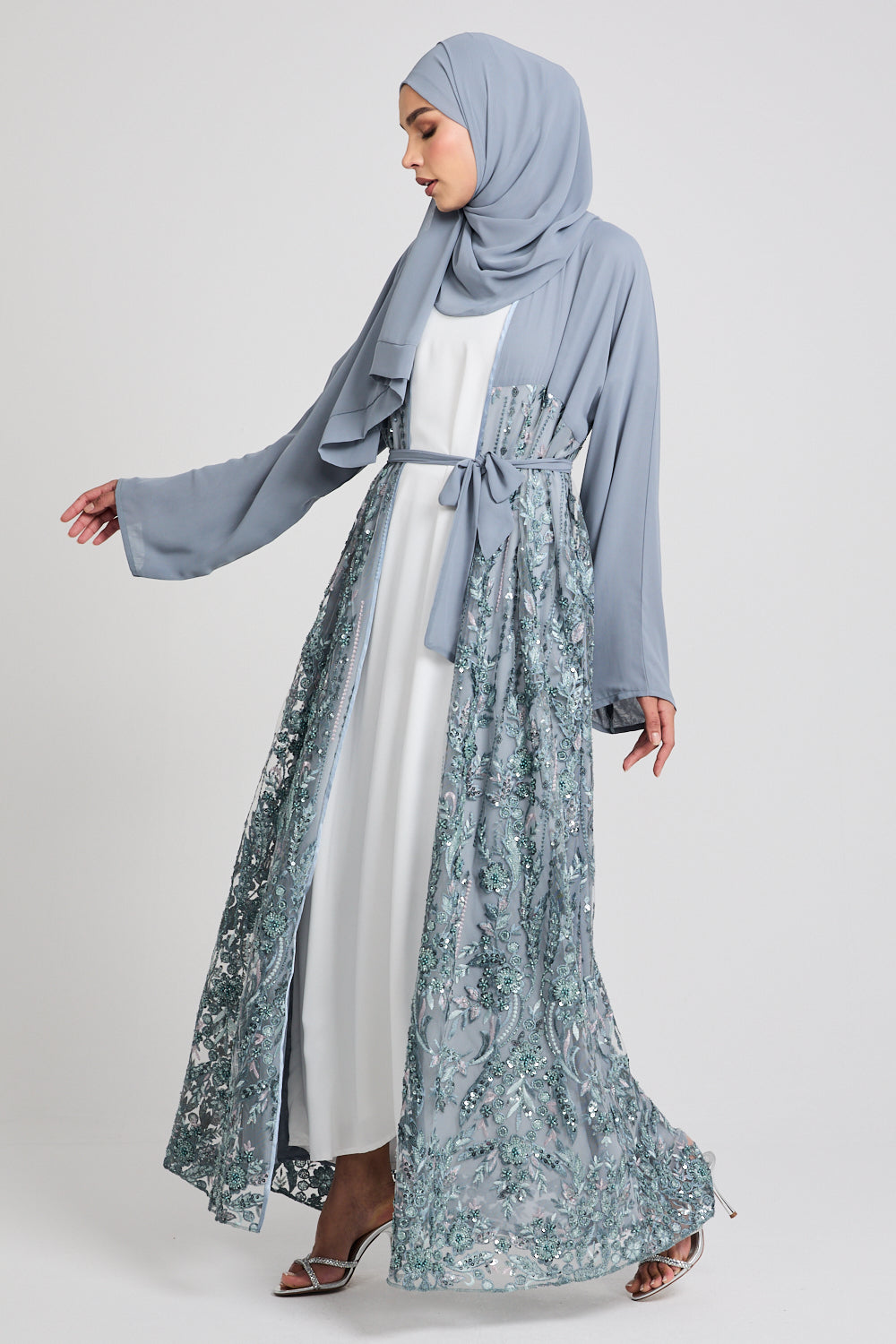 Luxury Ocean Breeze Floral Lace Kimono - LIMITED EDITION